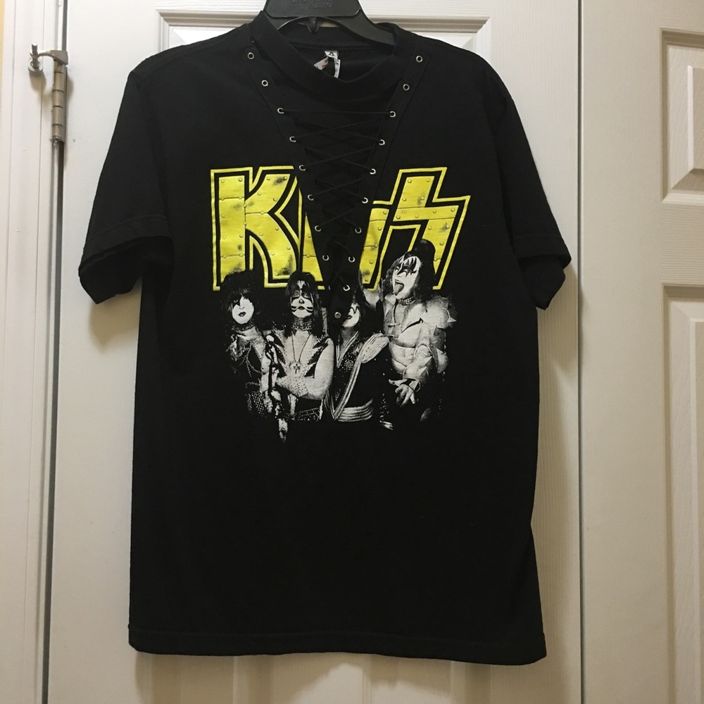 Lace up KISS t-shirt